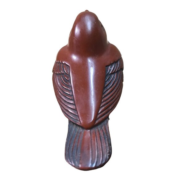 Bird Crowning Touch Collection Carved Bird Robin Sparrow Finch Figurine Paper We - Picture 2 of 8